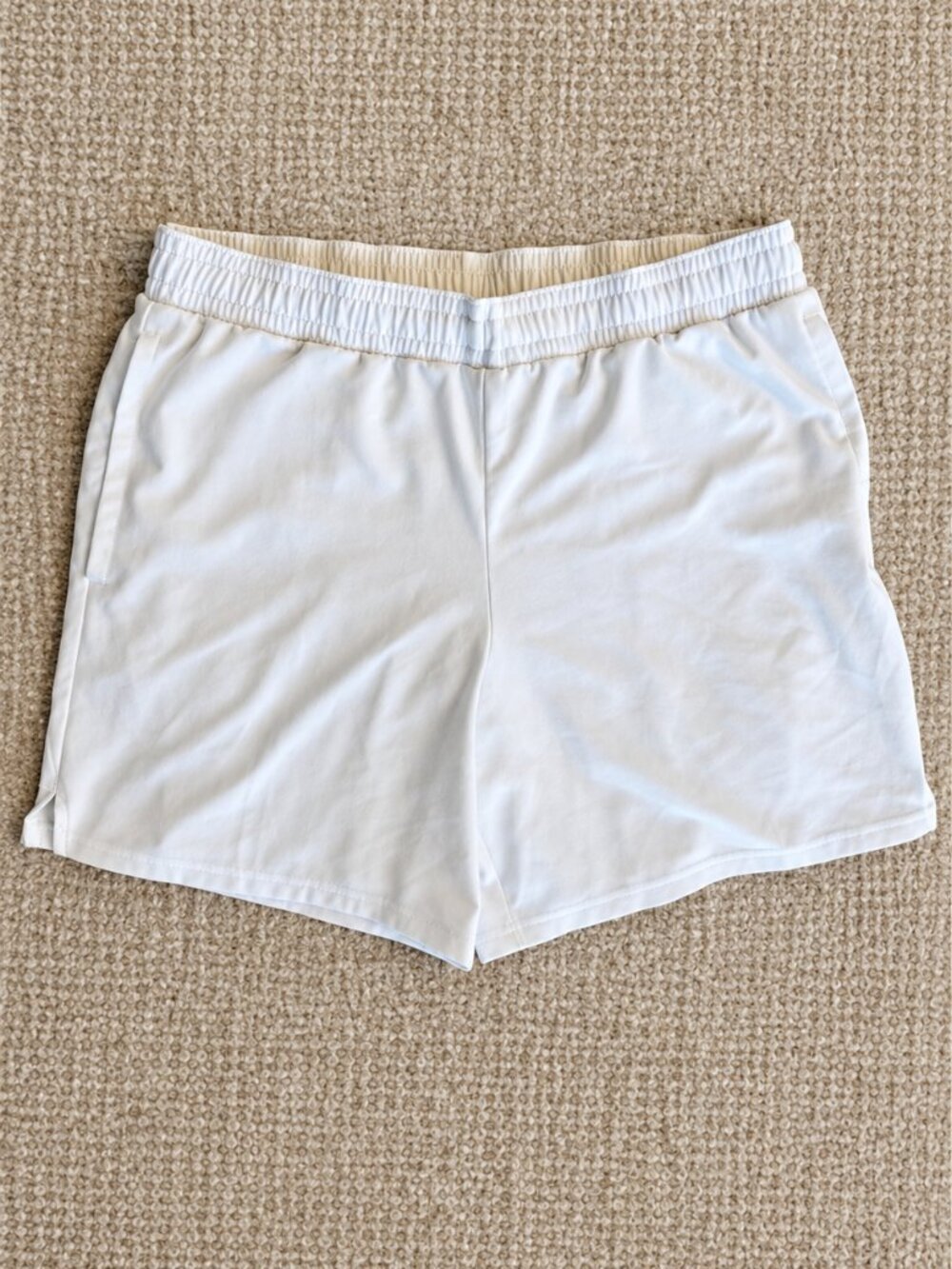 All In Motion Men’s L White 2-in-1 Lined Shorts 6.5” Running Training